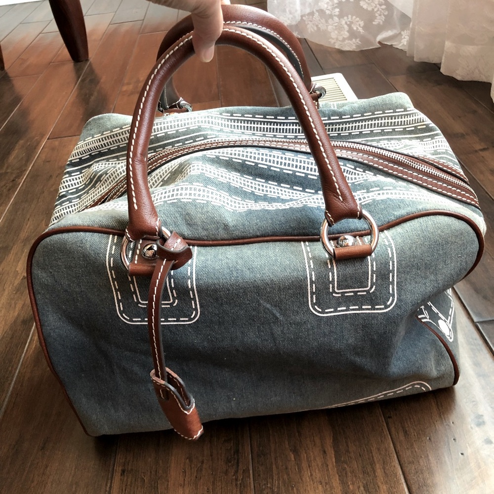 FABULOUS D&G LILY BAG DENIM PRINT LARGE SIZE EUC